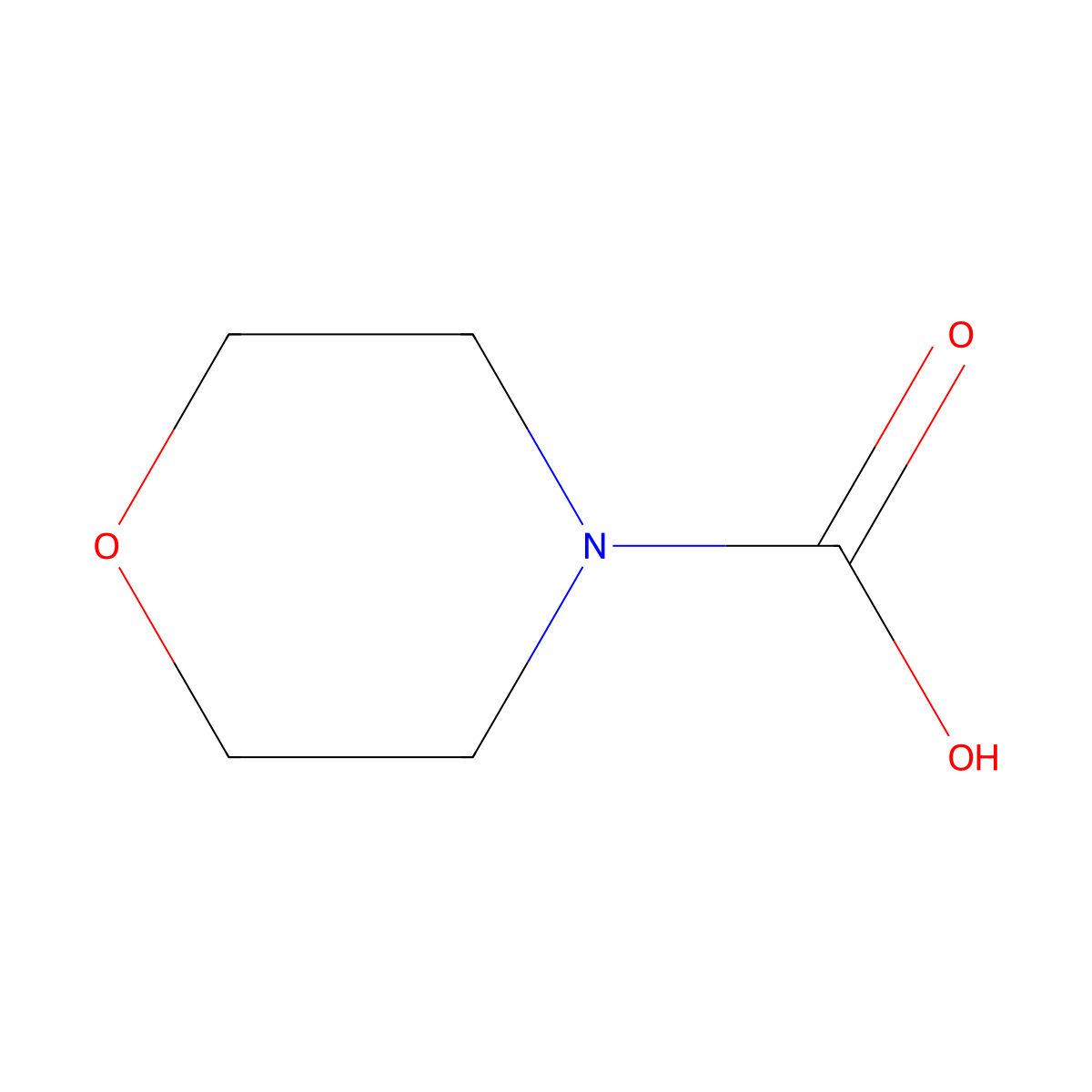 Morpholine-4-carboxylic Acid molecular structure, CAS 50881-96-4