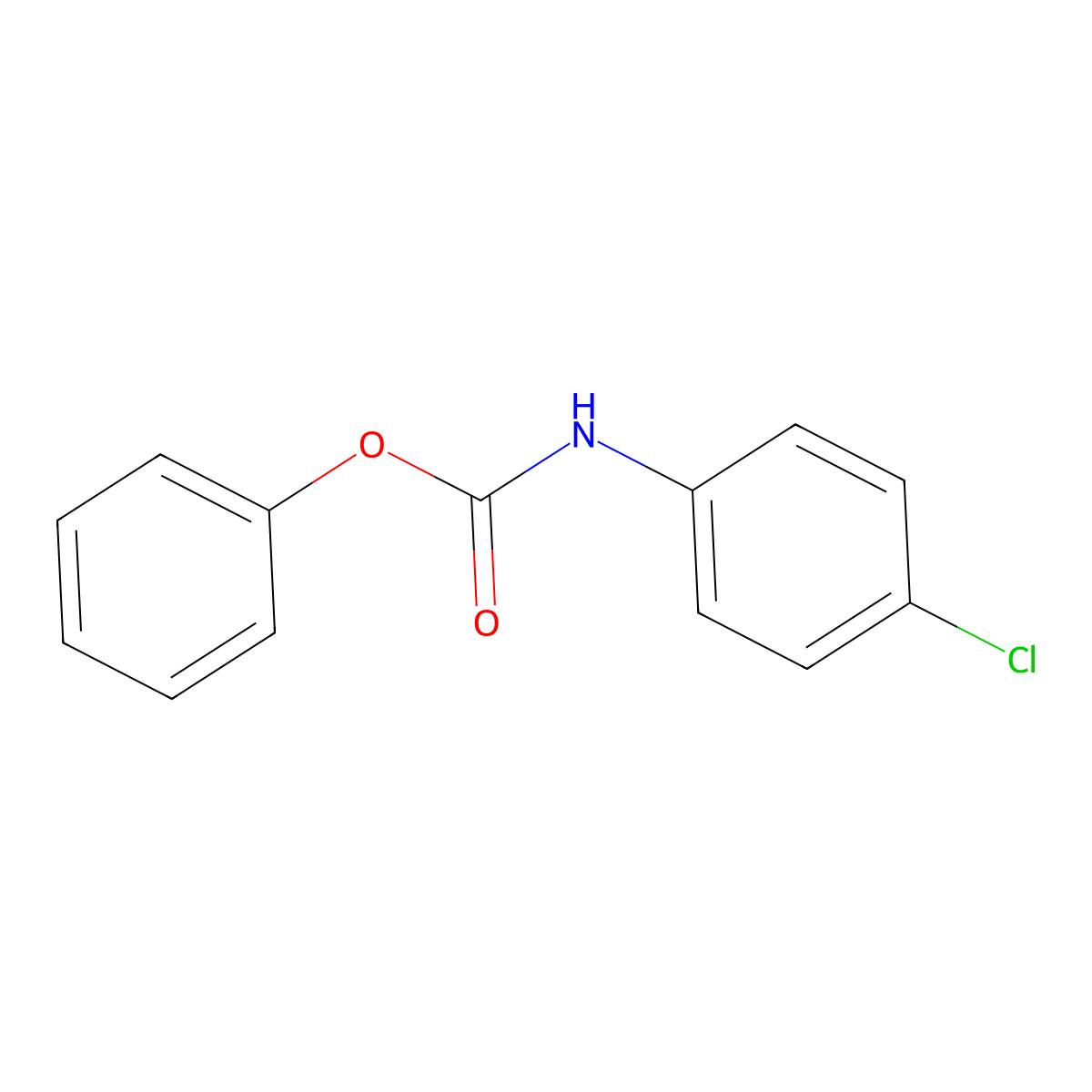 Phenyl N-(4-chlorophenyl)carbamate molecular structure, CAS 50882-28-5