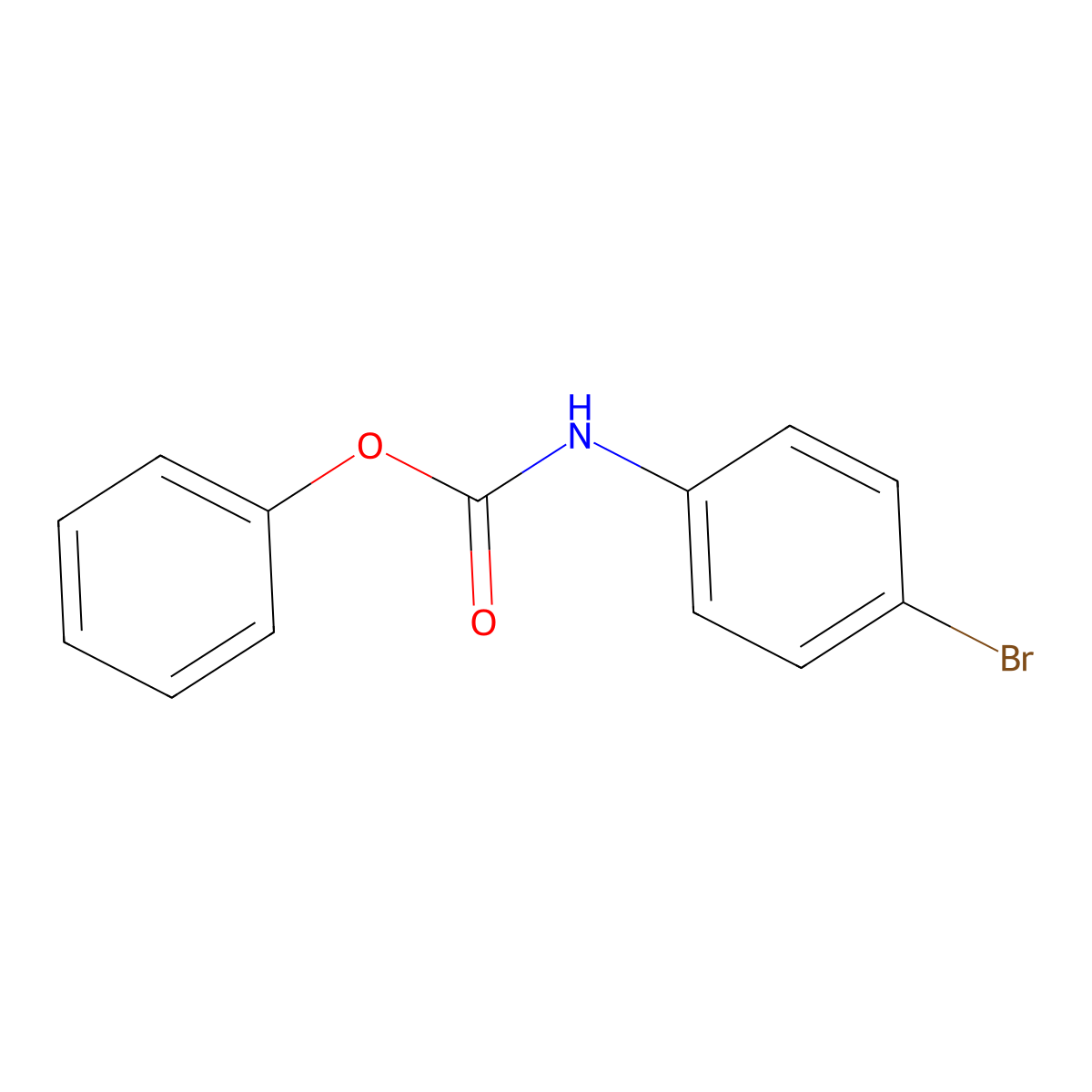 Phenyl N-(4-bromophenyl)carbamate molecular structure, CAS 50882-29-6