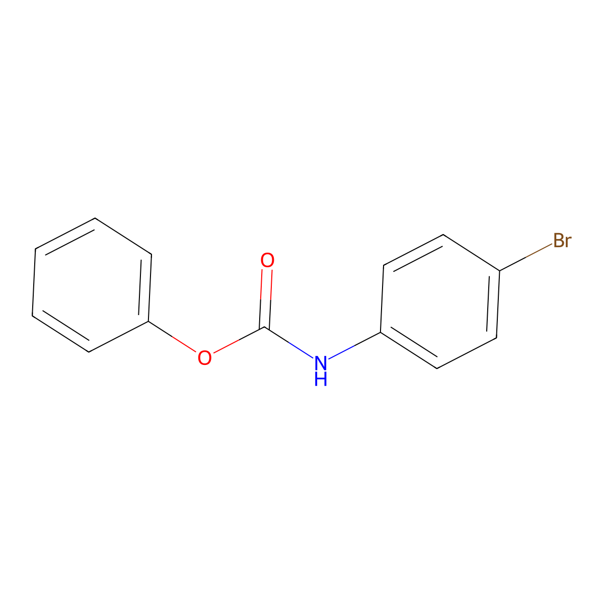 Phenyl N-(4-bromophenyl)carbamate molecular structure, CAS 50882-29-6