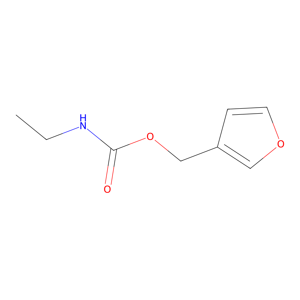 3-Hydroxymethylfuran-N-ethylcarbamate molecular structure, CAS 50884-33-8