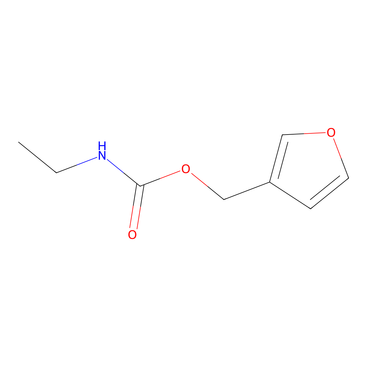 3-Hydroxymethylfuran-N-ethylcarbamate molecular structure, CAS 50884-33-8
