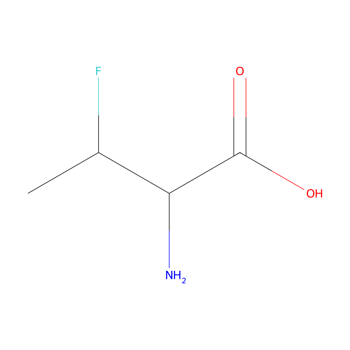 2-Amino-3-fluorobutanoic acid molecular structure, CAS 50885-01-3