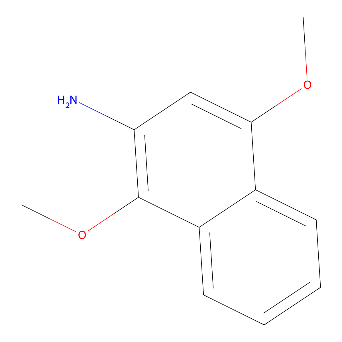 1,4-Dimethoxy-2-naphthylamine molecular structure, CAS 50885-06-8