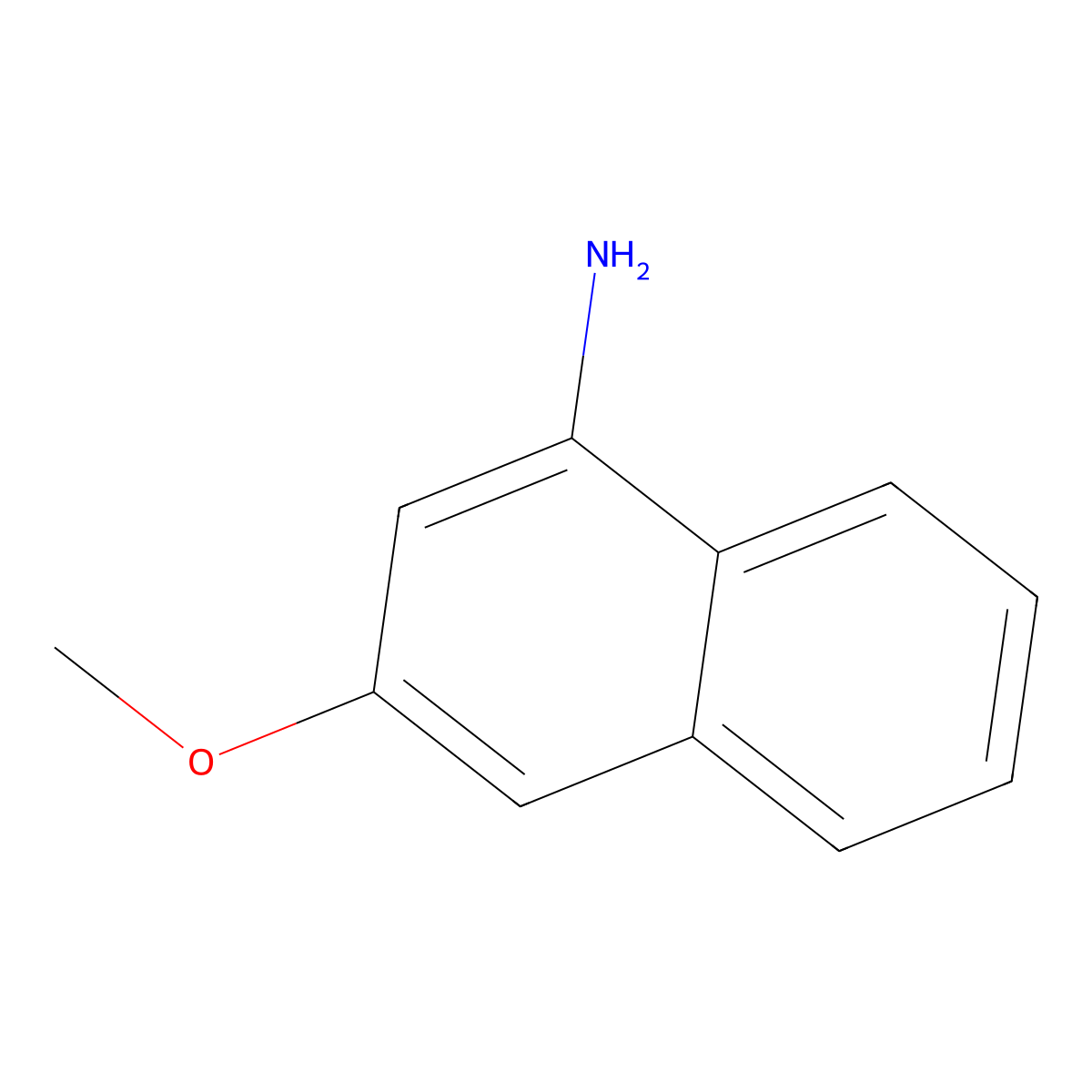 3-Methoxynaphthalen-1-amine molecular structure, CAS 50885-12-6