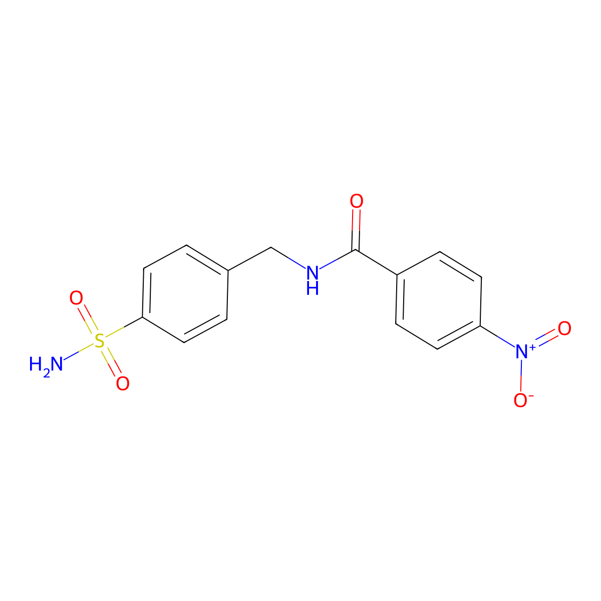 4-nitro-N-(4-sulfamoylbenzyl)-benzamide molecular structure, CAS 50889-01-5