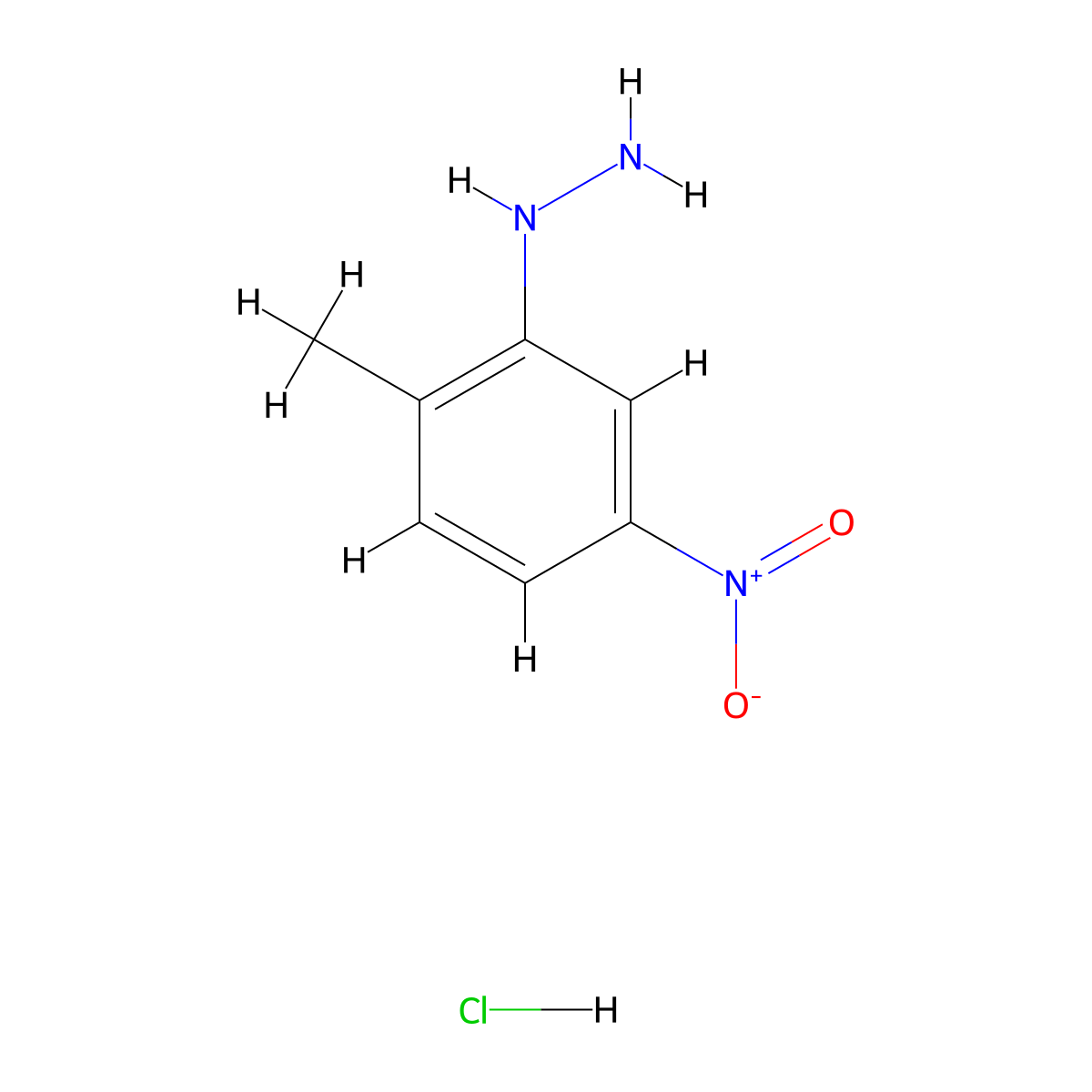 (2-Methyl-5-nitrophenyl)hydrazine--hydrogen chloride (1/1) molecular structure, CAS 5089-08-7