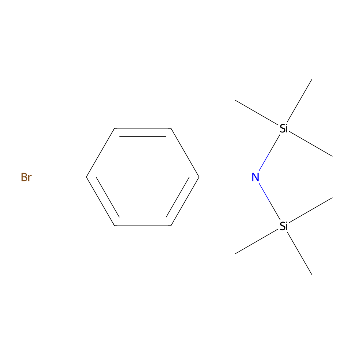 4-Bromo-N,N-bis(trimethylsilyl)aniline molecular structure, CAS 5089-33-8