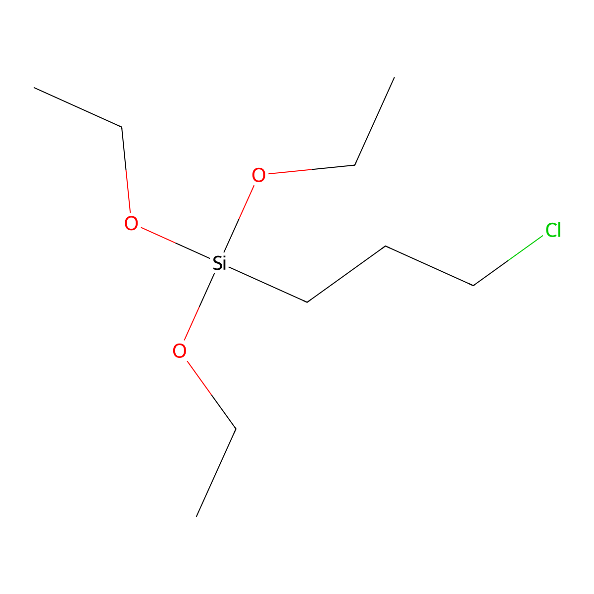 (3-Chloropropyl)triethoxysilane molecular structure, CAS 5089-70-3