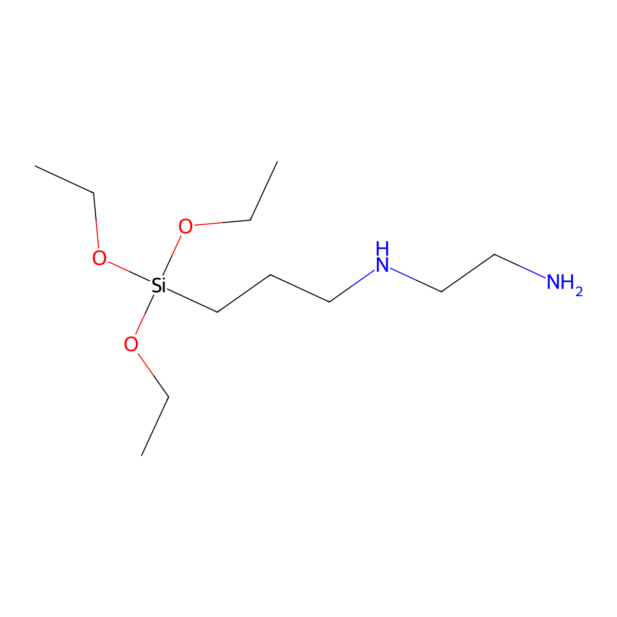 1,2-Ethanediamine, N1-(3-(triethoxysilyl)propyl)- molecular structure, CAS 5089-72-5