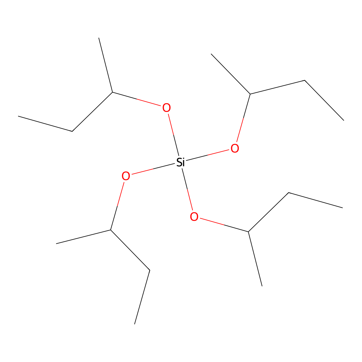 Silicic acid (H4SiO4), tetrakis(1-methylpropyl) ester molecular structure, CAS 5089-76-9