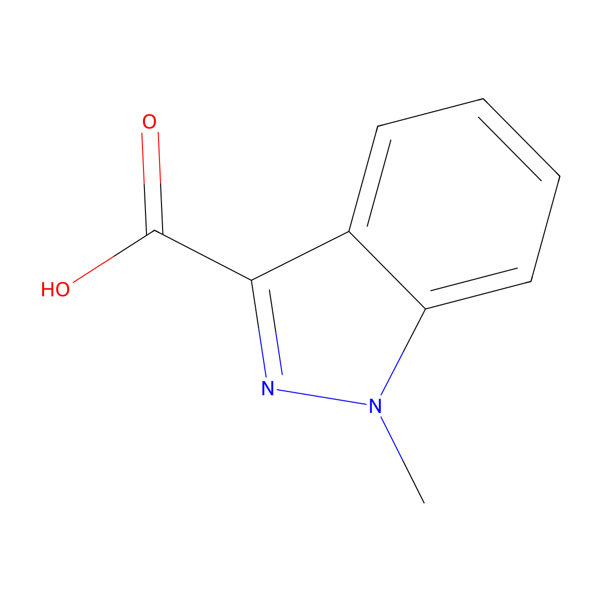1H-Indazole-3-carboxylic acid, 1-methyl- molecular structure, CAS 50890-83-0