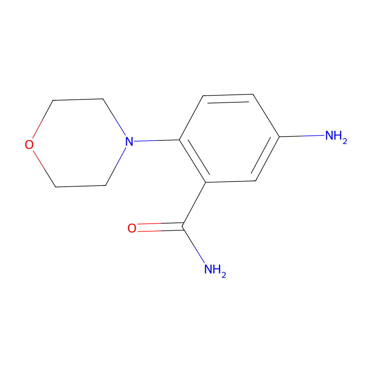5-Amino-2-morpholin-4-yl-benzamide molecular structure, CAS 50891-32-2
