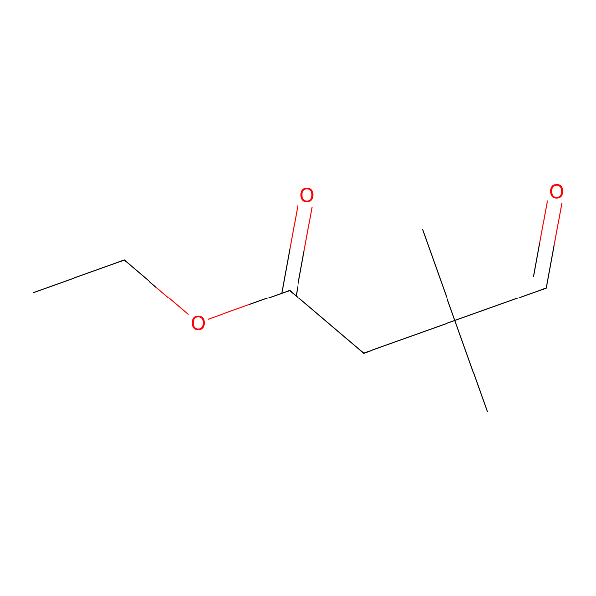 Ethyl 3,3-dimethyl-4-oxobutanoate molecular structure, CAS 50891-56-0