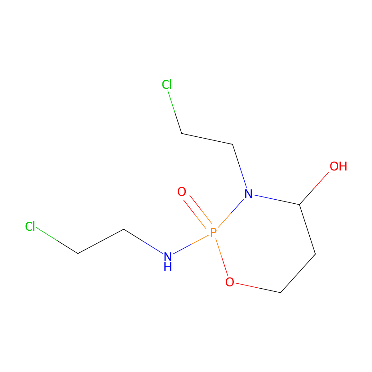 4-Hydroxyifosfamide molecular structure, CAS 50892-10-9