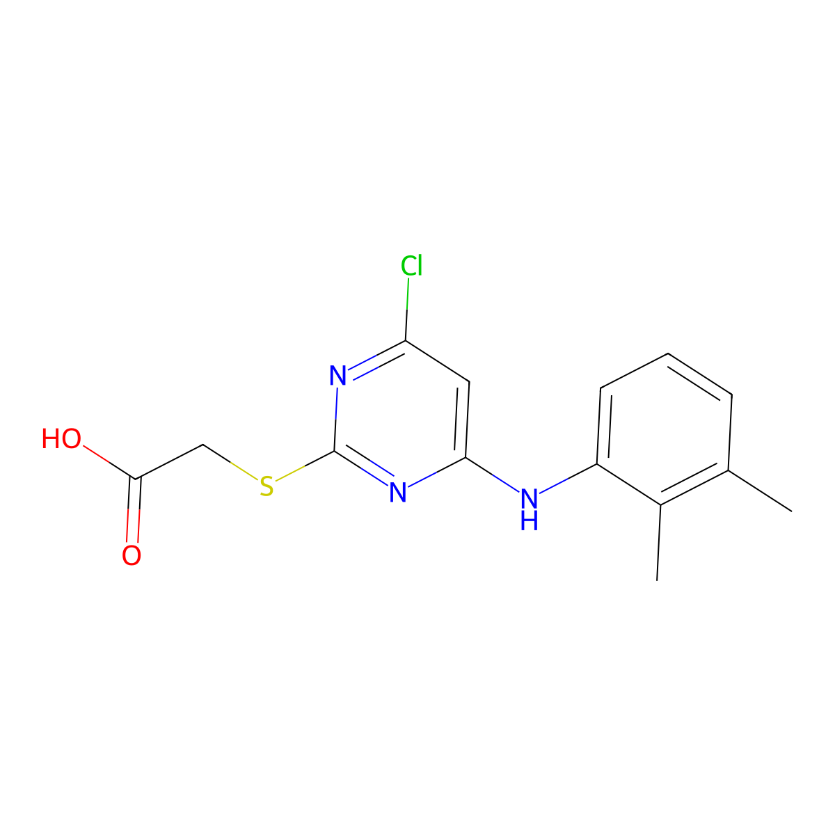 Pirinixic Acid molecular structure, CAS 50892-23-4