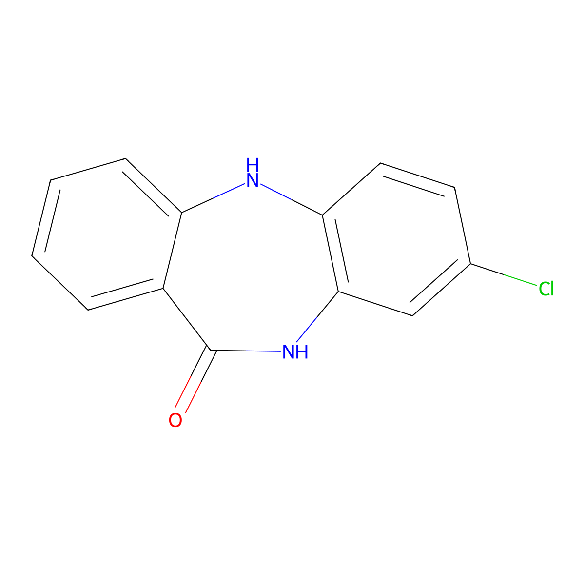 8-chloro-5,10-dihydro-11H-dibenzo[b,e][1,4]diazepin-11-one molecular structure, CAS 50892-62-1