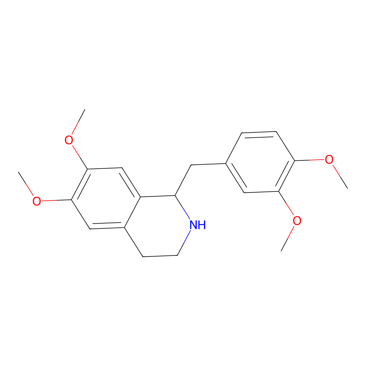 (R)-tetrahydropapaverine molecular structure, CAS 50896-90-7
