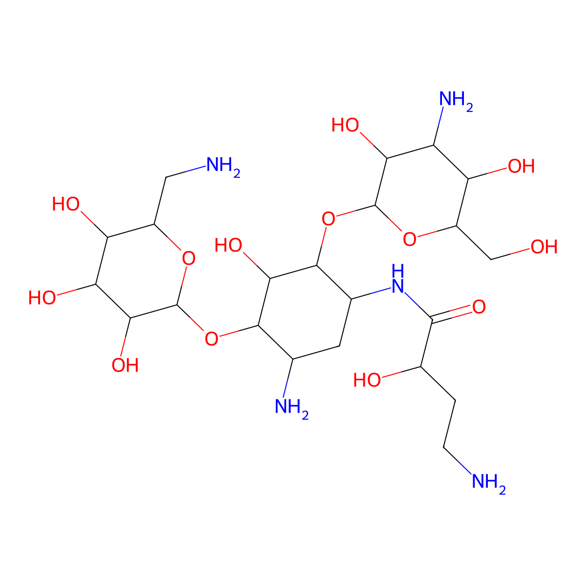 Amikacin EP Impurity G molecular structure, CAS 50896-99-6