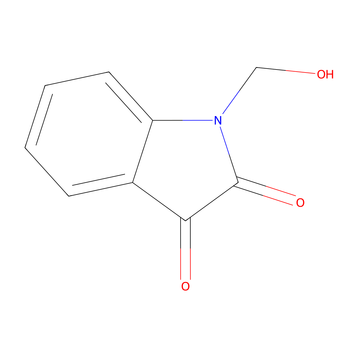 Indole-2,3-dione, 1-(hydroxymethyl)- molecular structure, CAS 50899-59-7