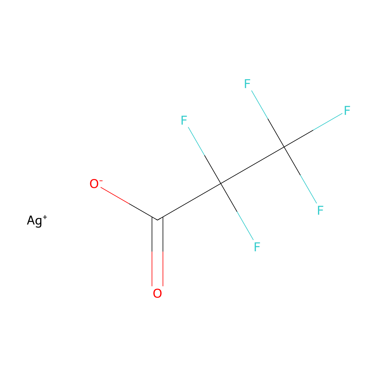 Silver pentafluoropropionate molecular structure, CAS 509-09-1
