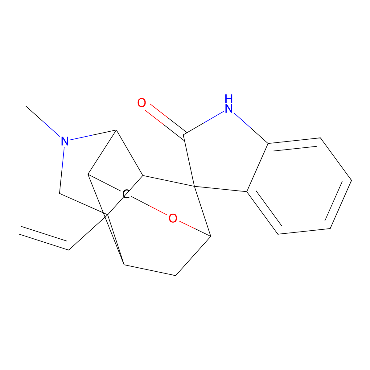 Gelsemine molecular structure, CAS 509-15-9