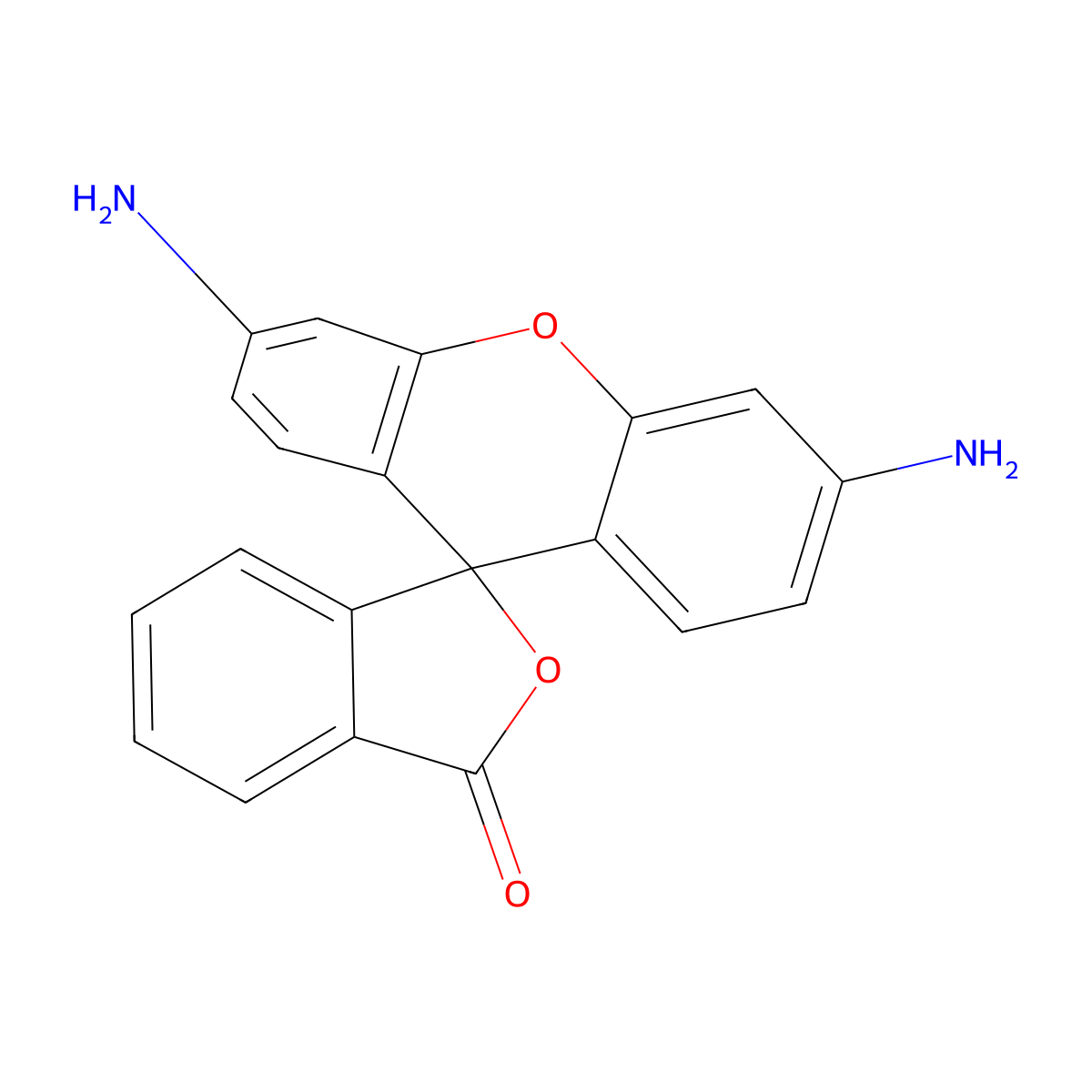 3',6'-Diaminospiro(isobenzofuran-1(3H),9'-(9H)xanthen)-3-one molecular structure, CAS 509-72-8