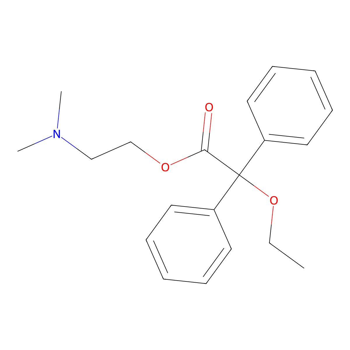 Dimenoxadol molecular structure, CAS 509-78-4