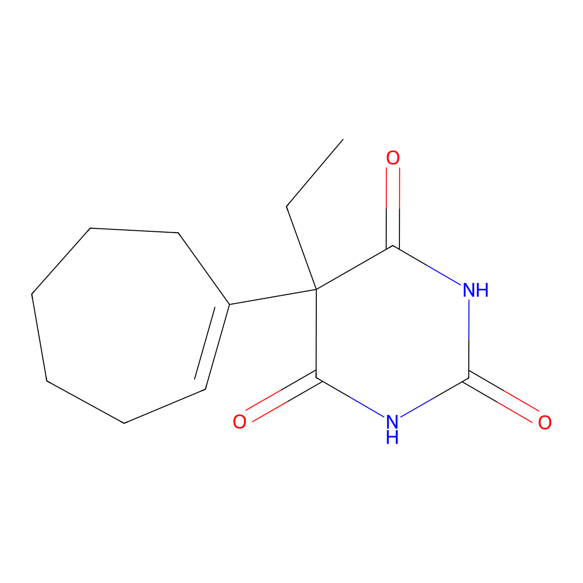 Heptabarbital molecular structure, CAS 509-86-4