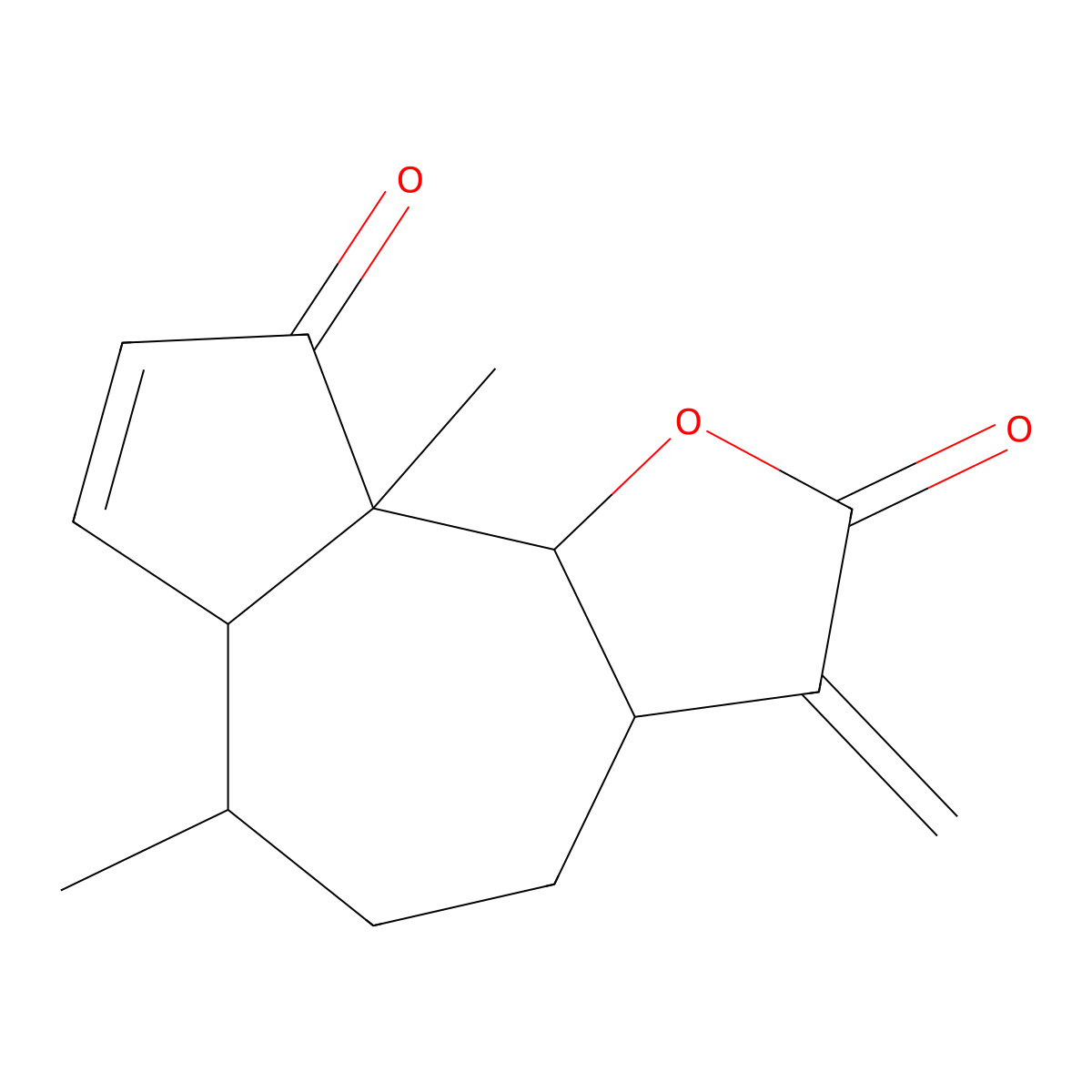 Ambrosin molecular structure, CAS 509-93-3