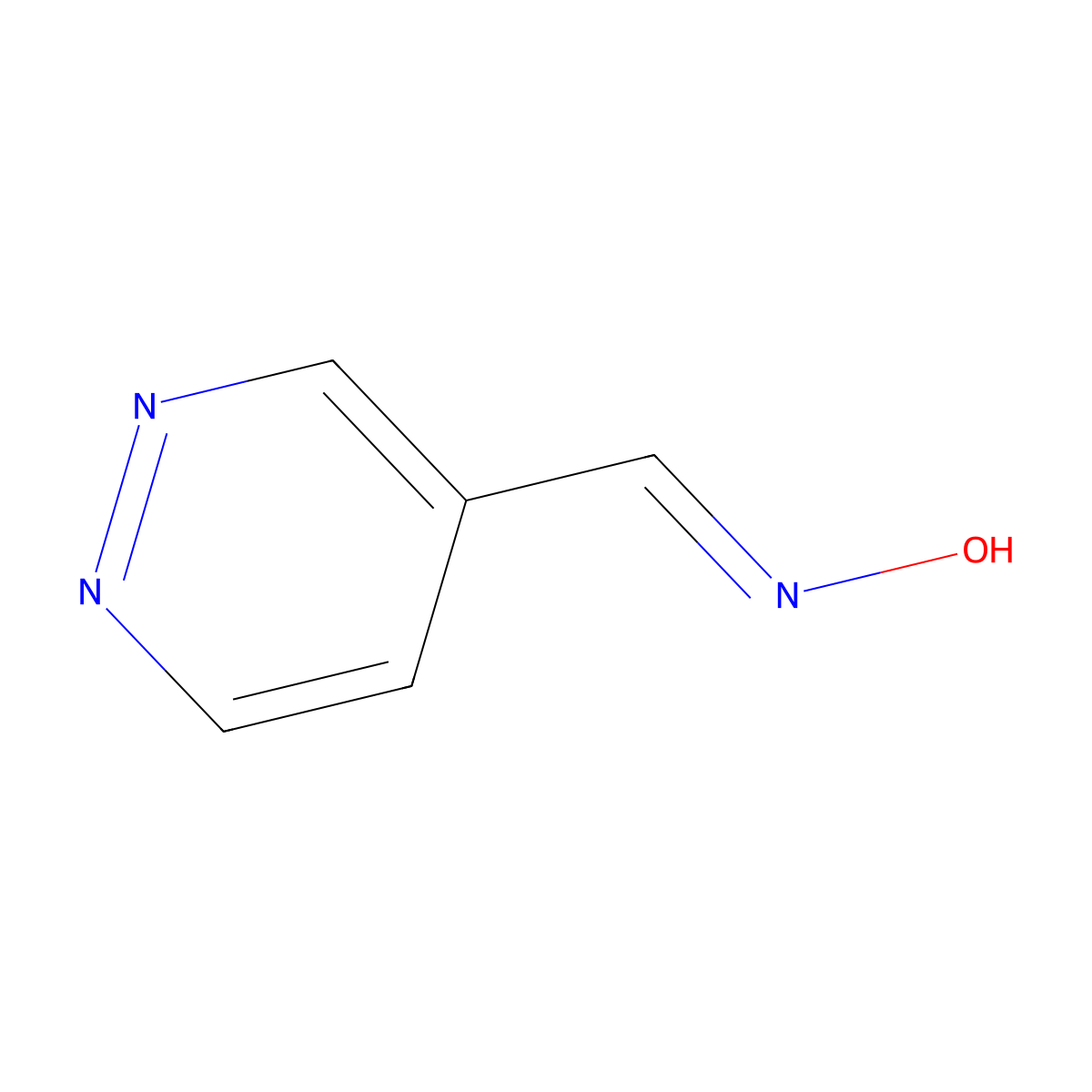 4-Pyridazinecarboxaldehyde,oxime(9CI) molecular structure, CAS 50901-50-3