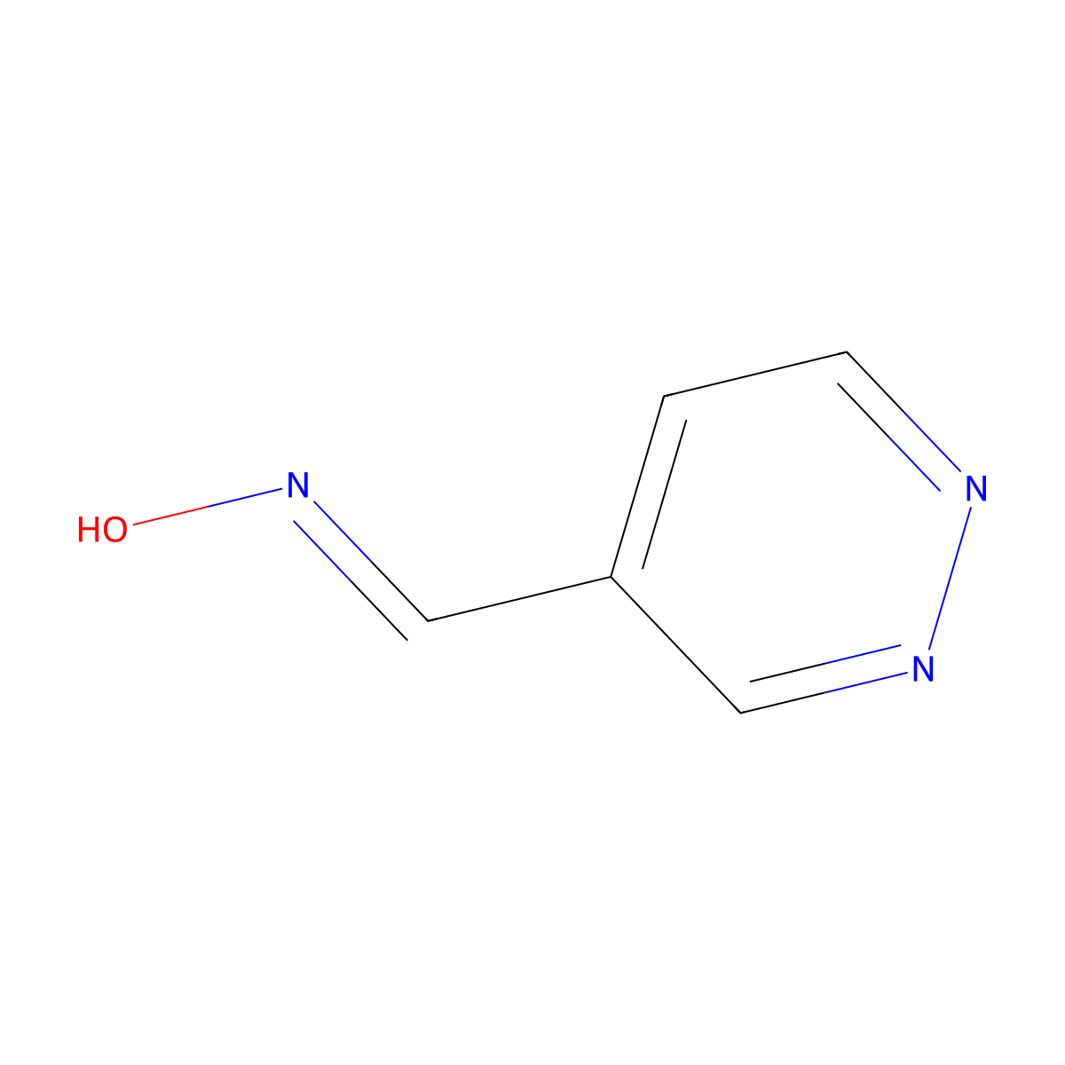 4-Pyridazinecarboxaldehyde,oxime(9CI) molecular structure, CAS 50901-50-3