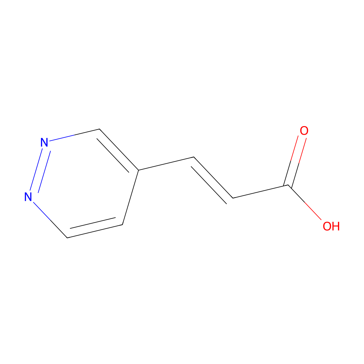 (E)-3-(Pyridazin-4-yl)acrylic acid molecular structure, CAS 50901-54-7