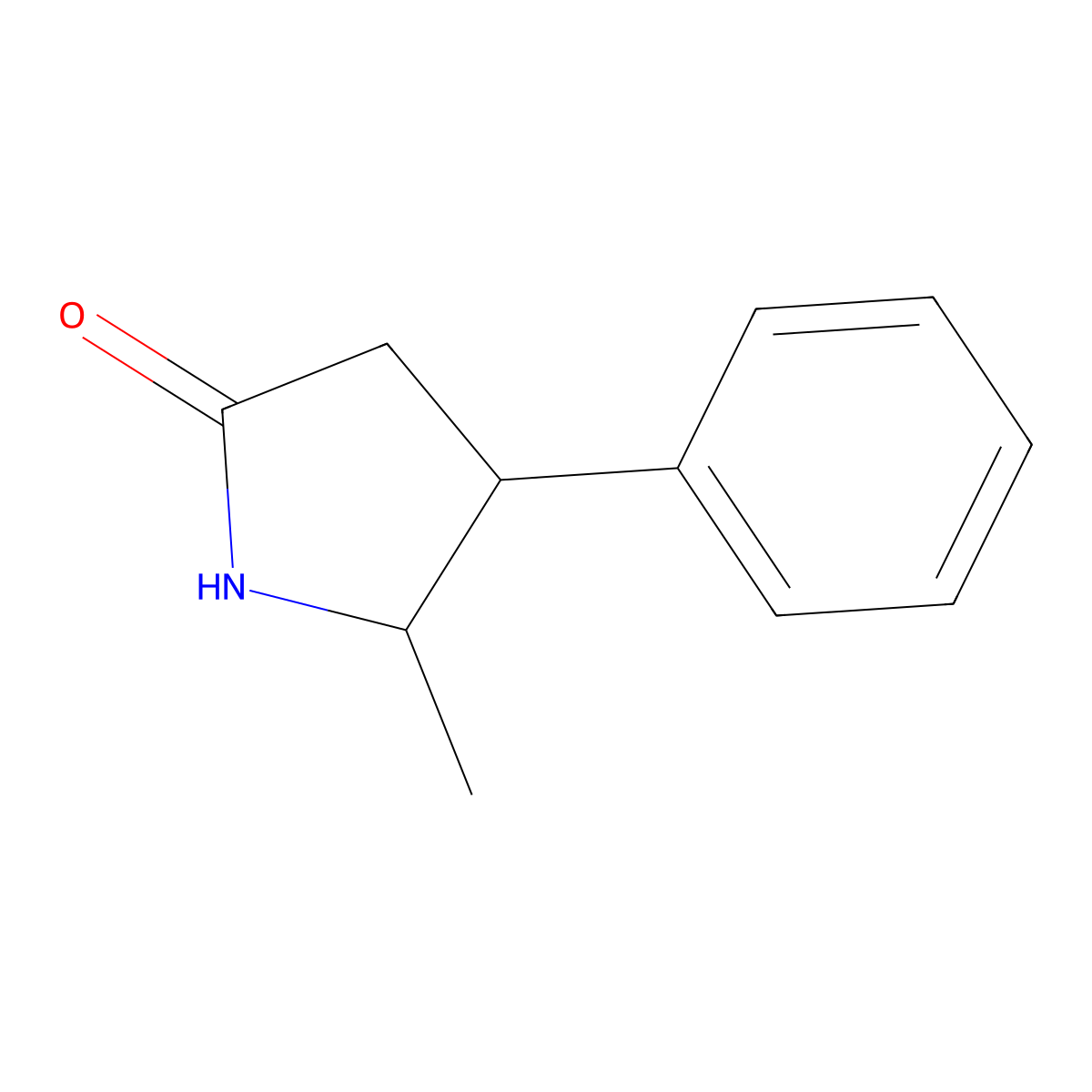 5-Methyl-4-phenylpyrrolidin-2-one molecular structure, CAS 50901-80-9