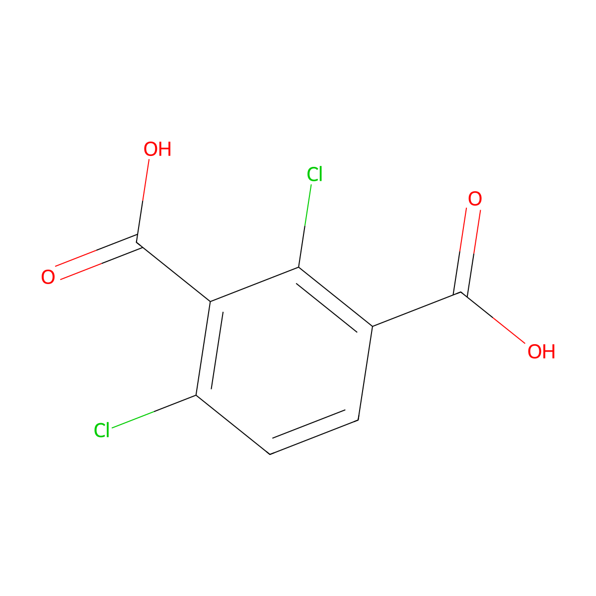2,4-Dichlorobenzene-1,3-dicarboxylic acid molecular structure, CAS 50903-03-2