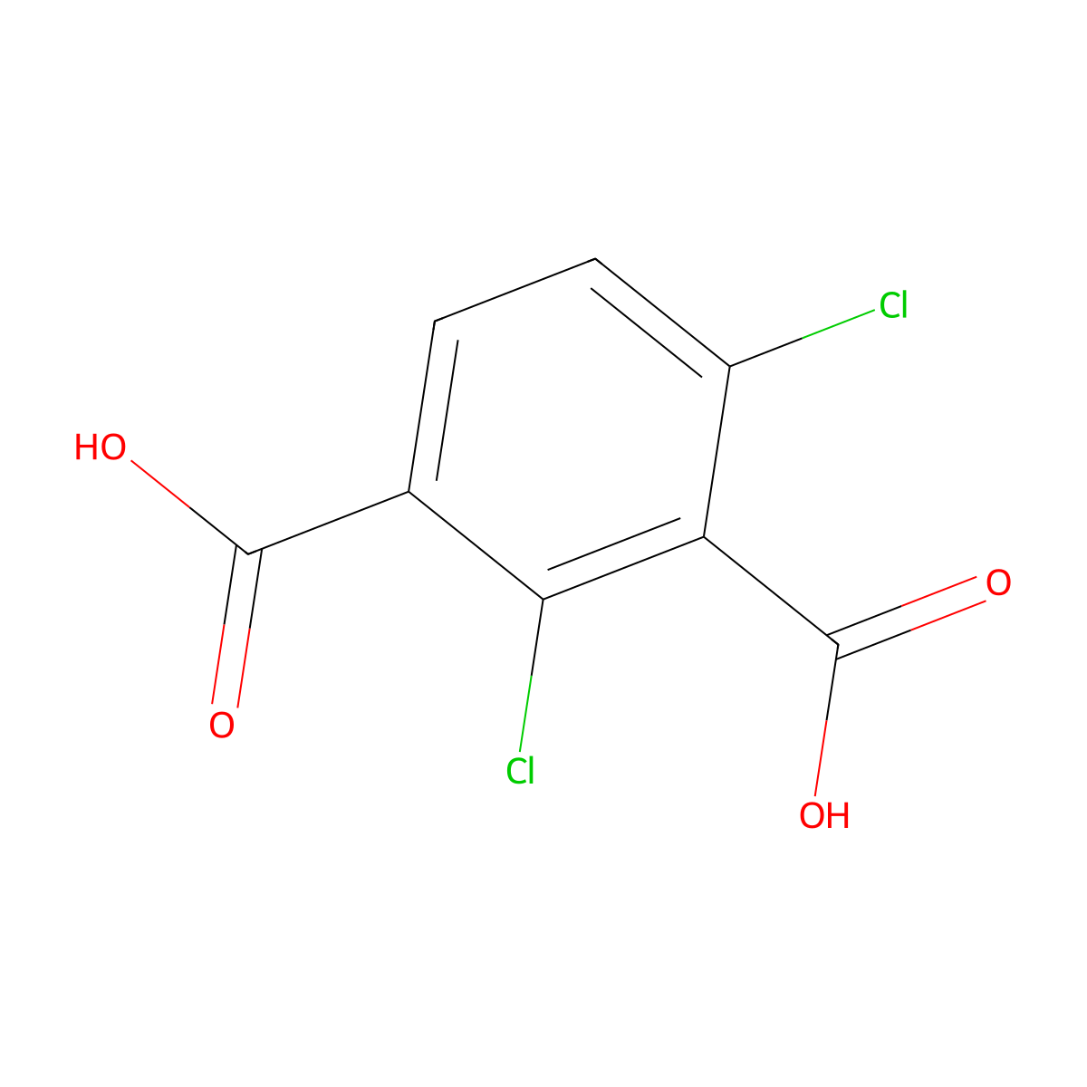 2,4-Dichlorobenzene-1,3-dicarboxylic acid molecular structure, CAS 50903-03-2