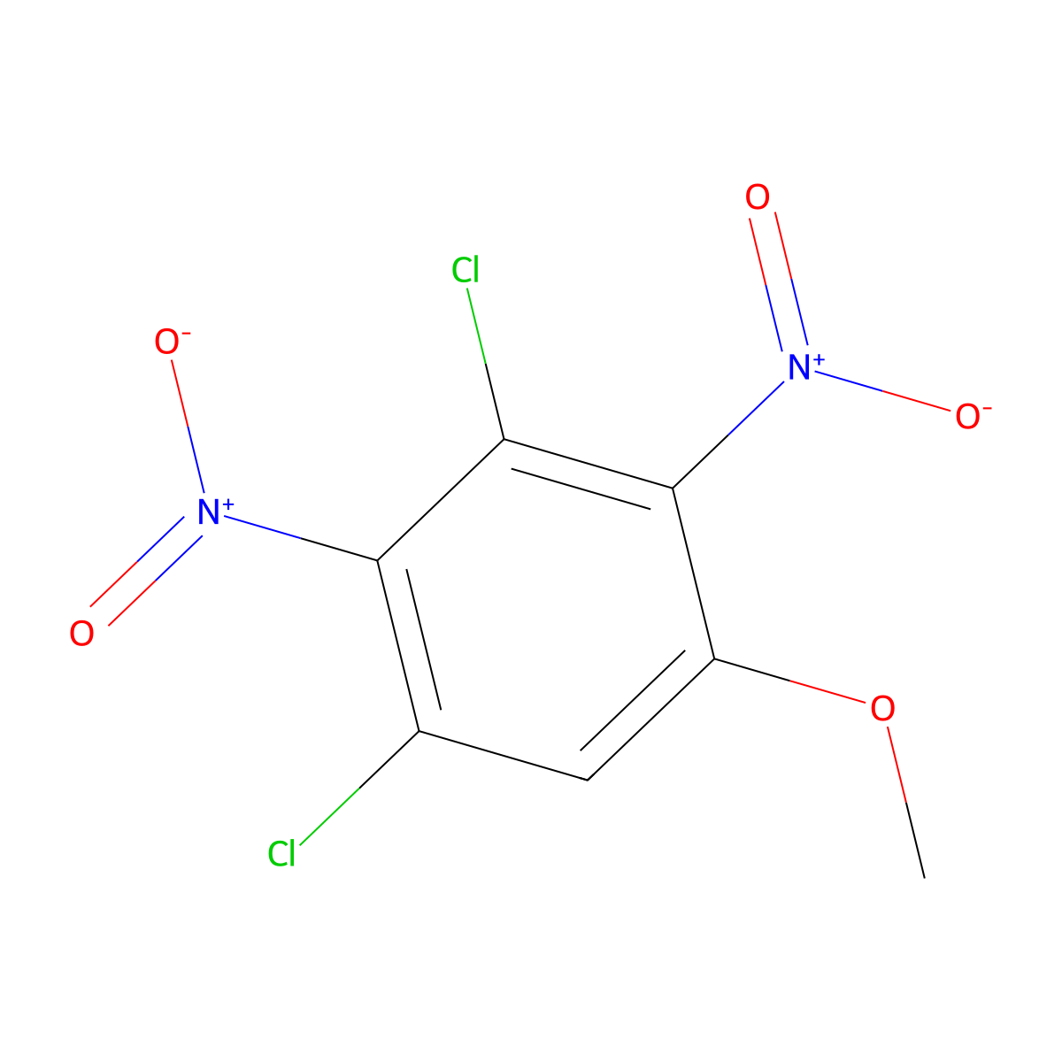 1,3-Dichloro-5-methoxy-2,4-dinitrobenzene molecular structure, CAS 50903-09-8