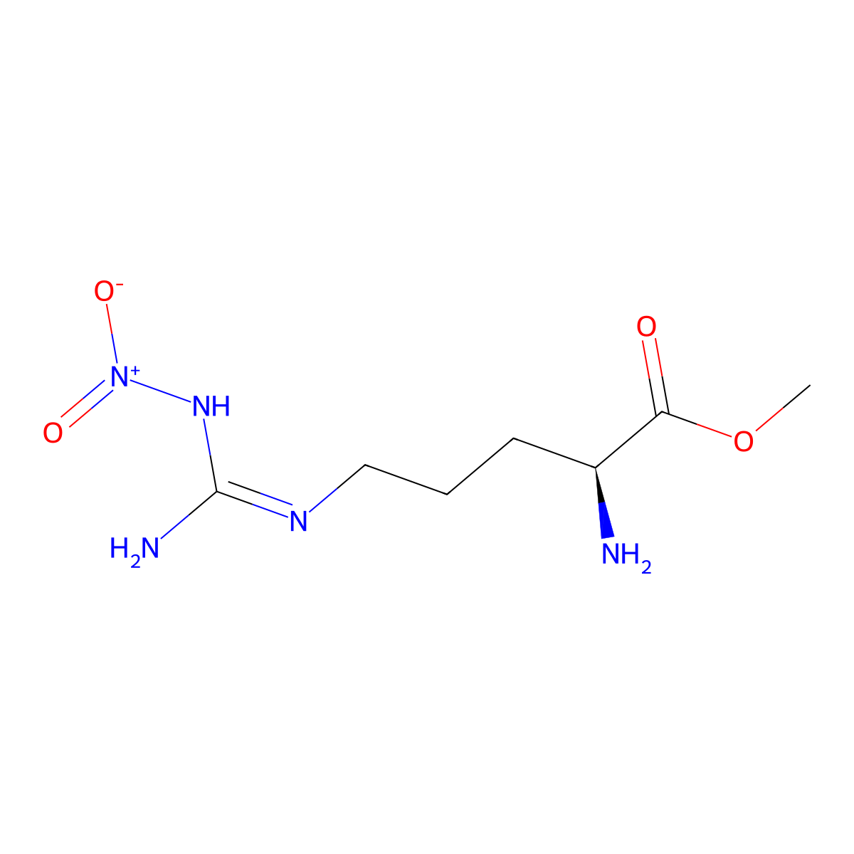 NG-nitro-L-arginine methyl ester molecular structure, CAS 50903-99-6