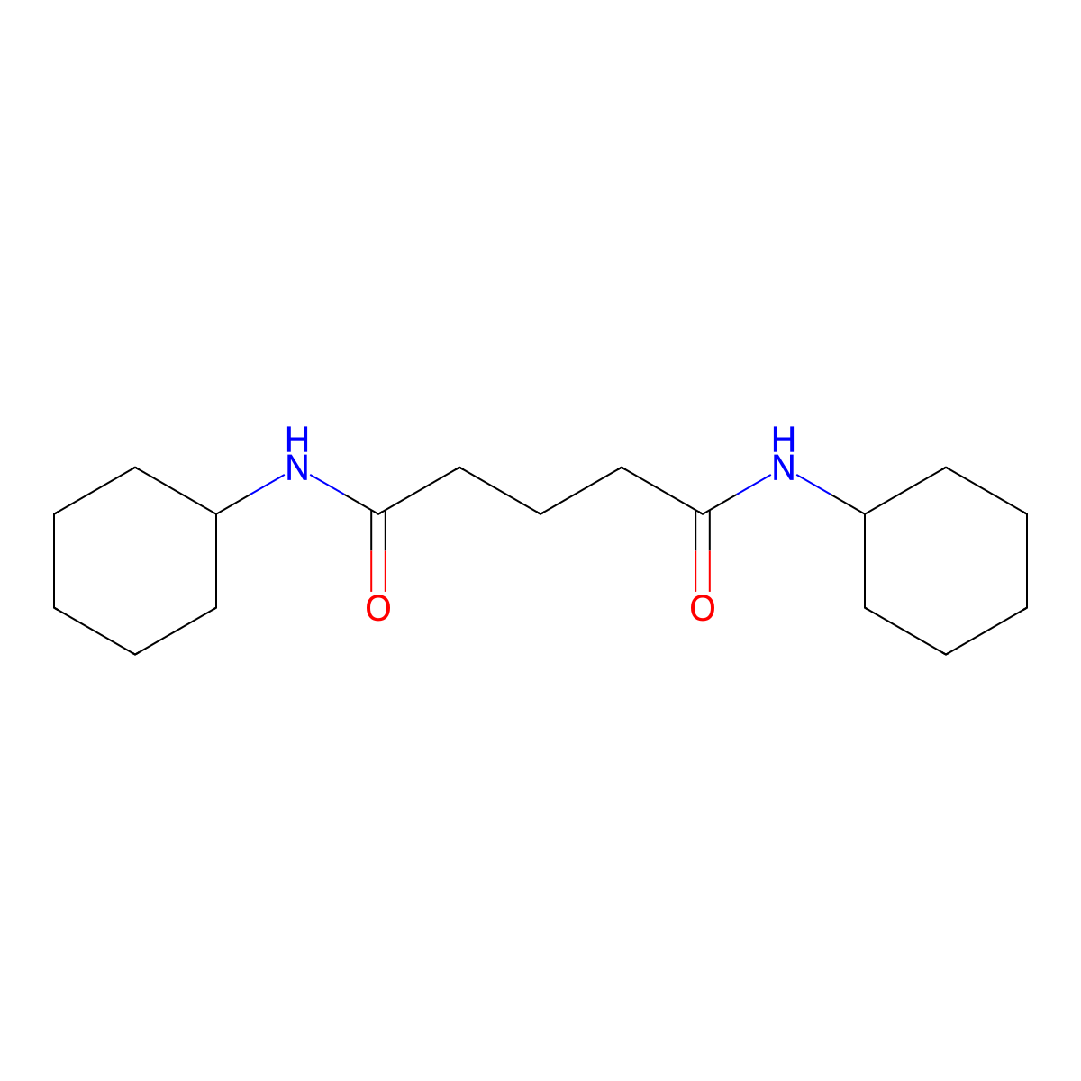 N,N'-dicyclohexylpentanediamide molecular structure, CAS 50905-06-1