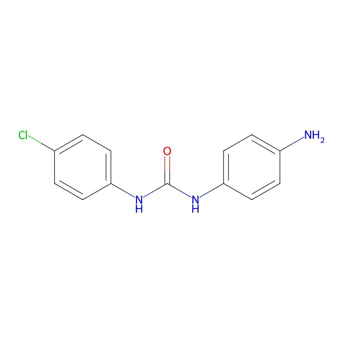 3-(4-Aminophenyl)-1-(4-chlorophenyl)urea molecular structure, CAS 50906-33-7
