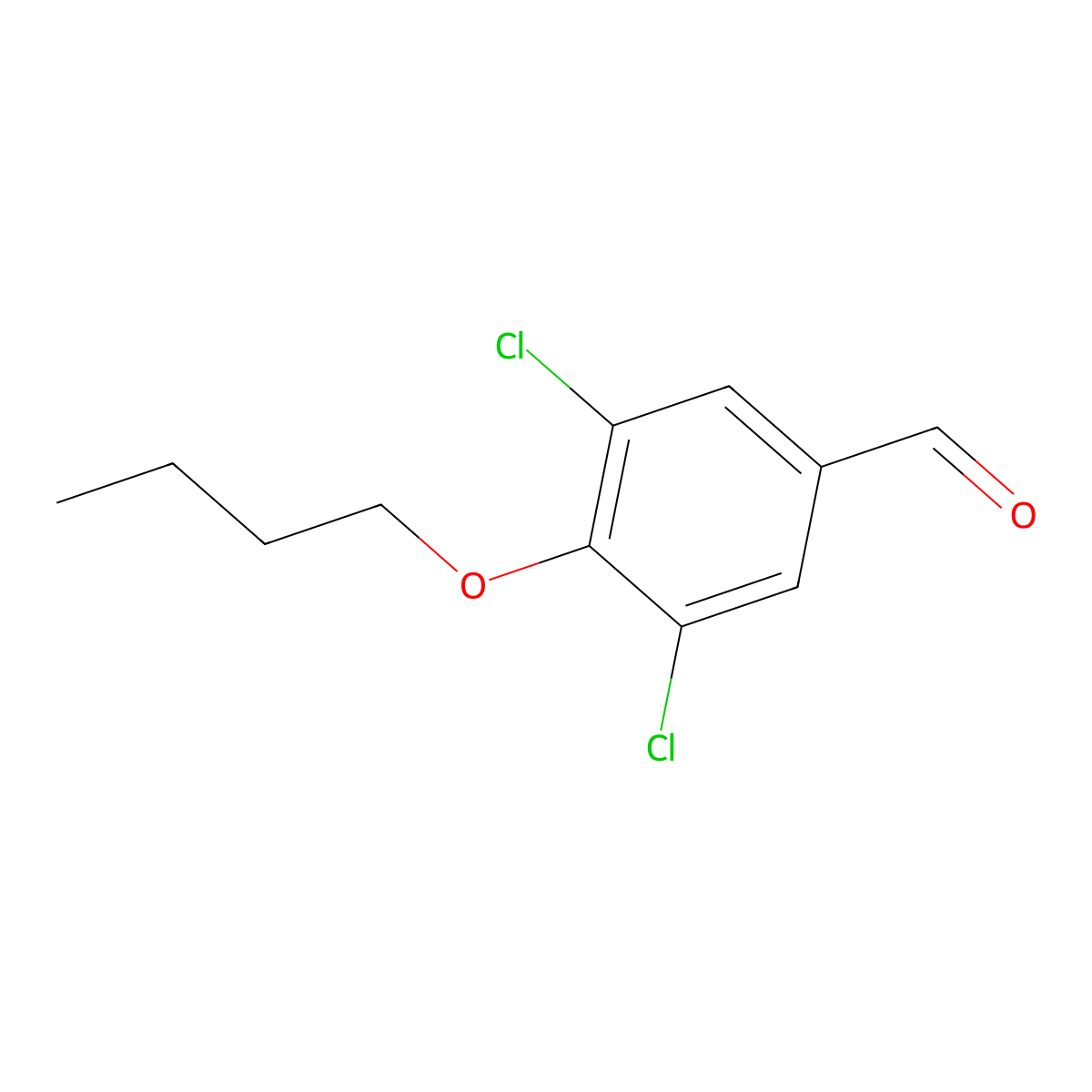 4-Butoxy-3,5-dichloro-benzaldehyde molecular structure, CAS 50906-43-9