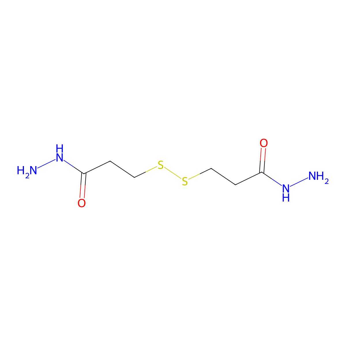 3,3'-Dithiobis(propanoic acid) 1,1'-dihydrazide molecular structure, CAS 50906-77-9