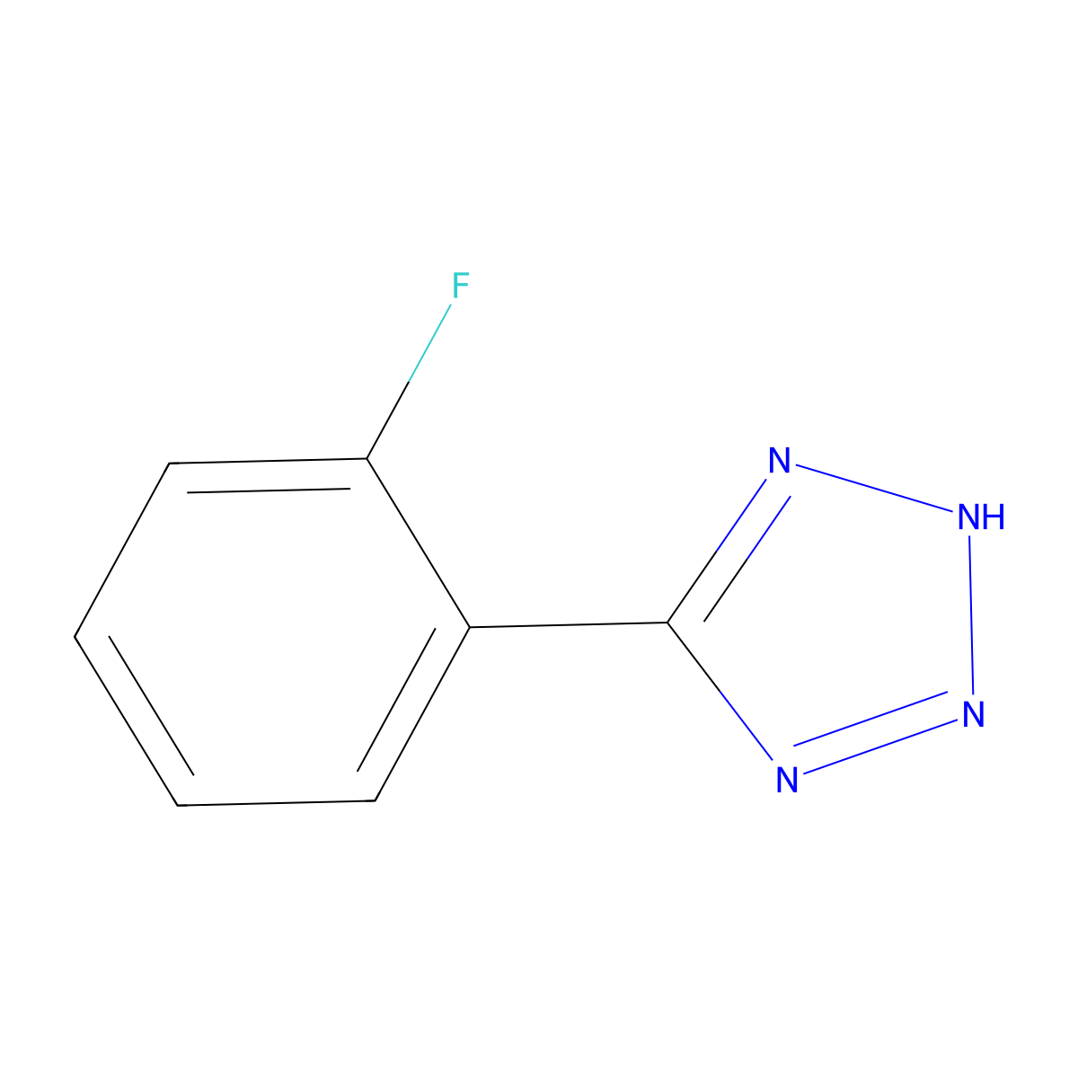 5-(2-fluorophenyl)-1H-1,2,3,4-tetrazole molecular structure, CAS 50907-19-2