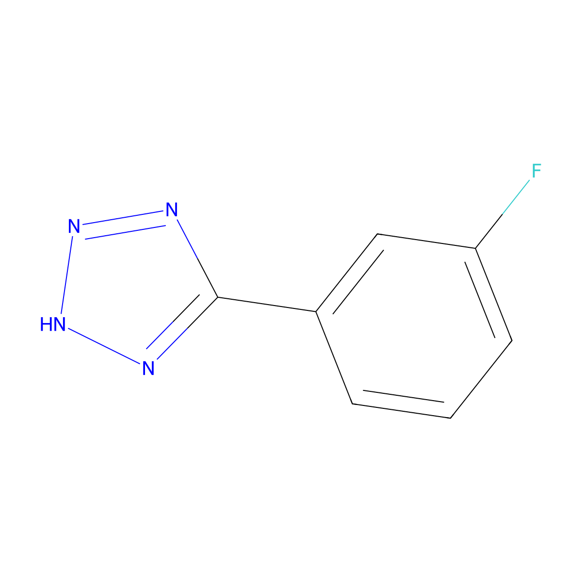 5-(3-fluorophenyl)-2H-1,2,3,4-tetrazole molecular structure, CAS 50907-20-5