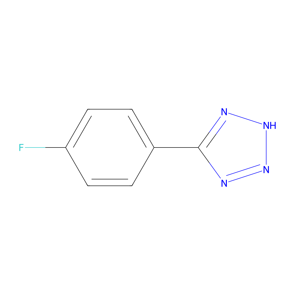 5-(4-Fluorophenyl)-1H-tetrazole molecular structure, CAS 50907-21-6