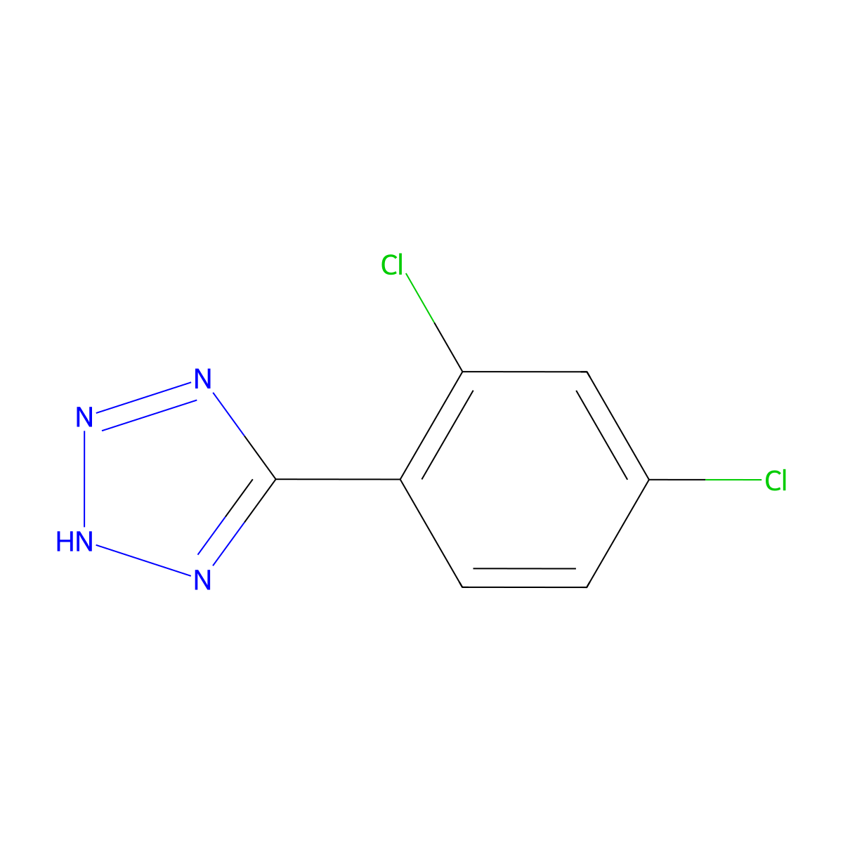 5-(2,4-dichlorophenyl)-1H-1,2,3,4-tetrazole molecular structure, CAS 50907-22-7