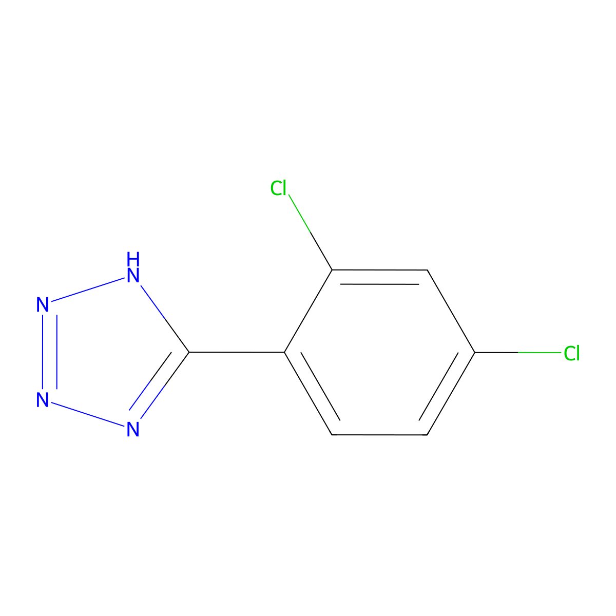 5-(2,4-dichlorophenyl)-1H-1,2,3,4-tetrazole molecular structure, CAS 50907-22-7