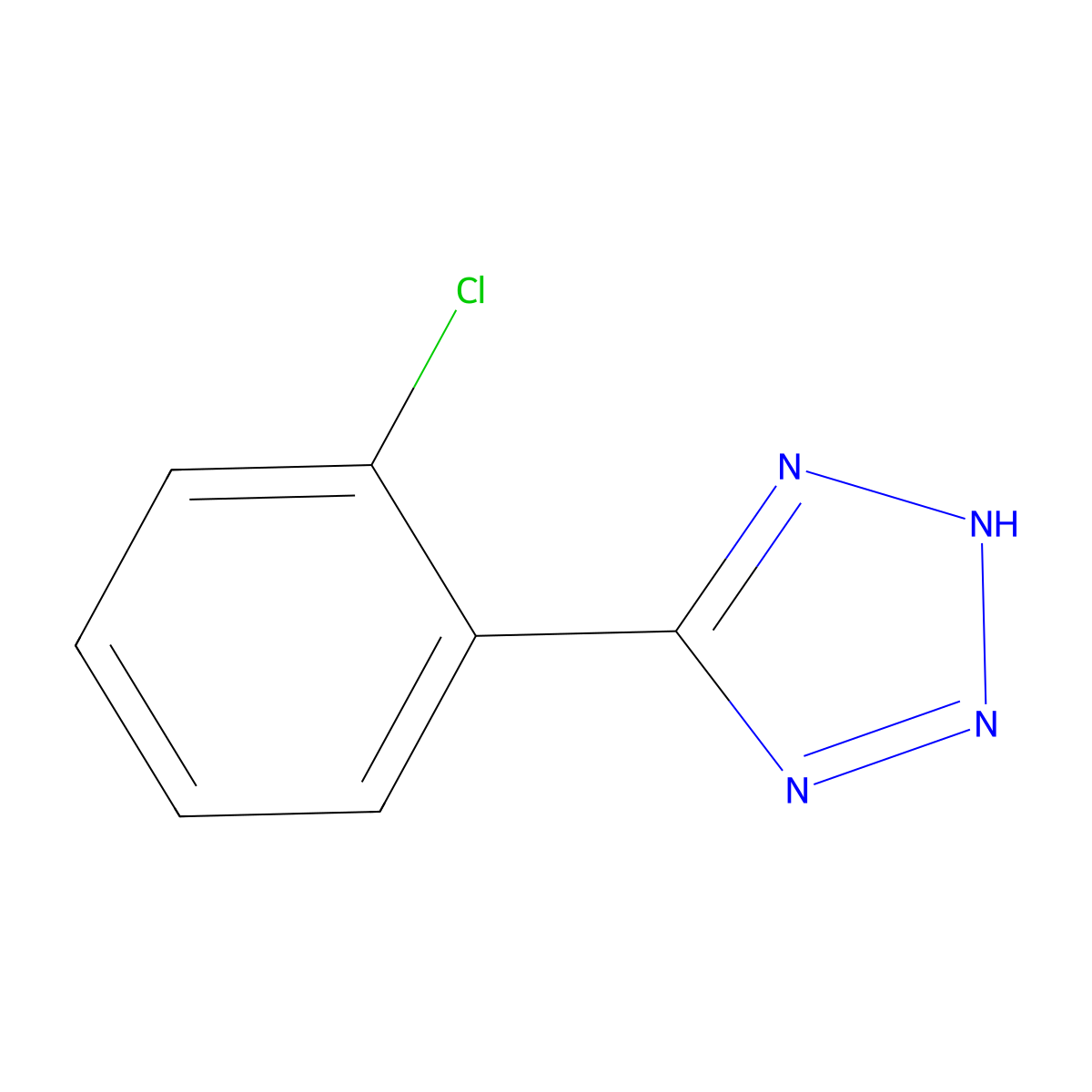 5-(2-chlorophenyl)-2H-1,2,3,4-tetrazole molecular structure, CAS 50907-46-5