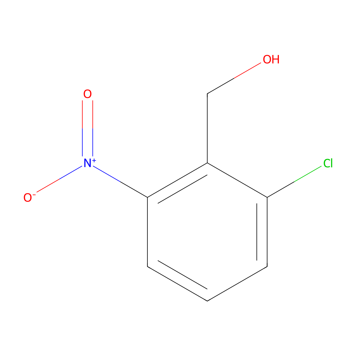 2-Chloro-6-nitrobenzenemethanol molecular structure, CAS 50907-57-8
