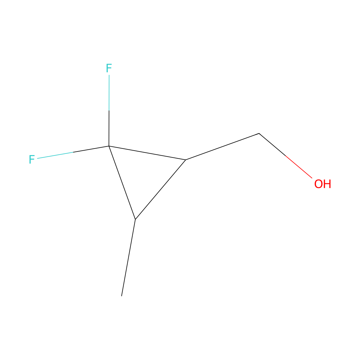(2,2-Difluoro-3-methylcyclopropyl)methanol molecular structure, CAS 509072-72-4